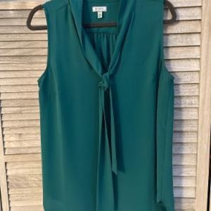 Susina Sleeveless Bow Tie Blouse Large